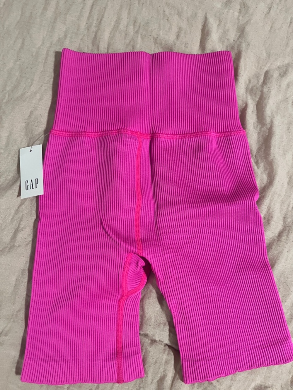 GAP Kids Neon Hot Pink Ribbed Bike Shorts